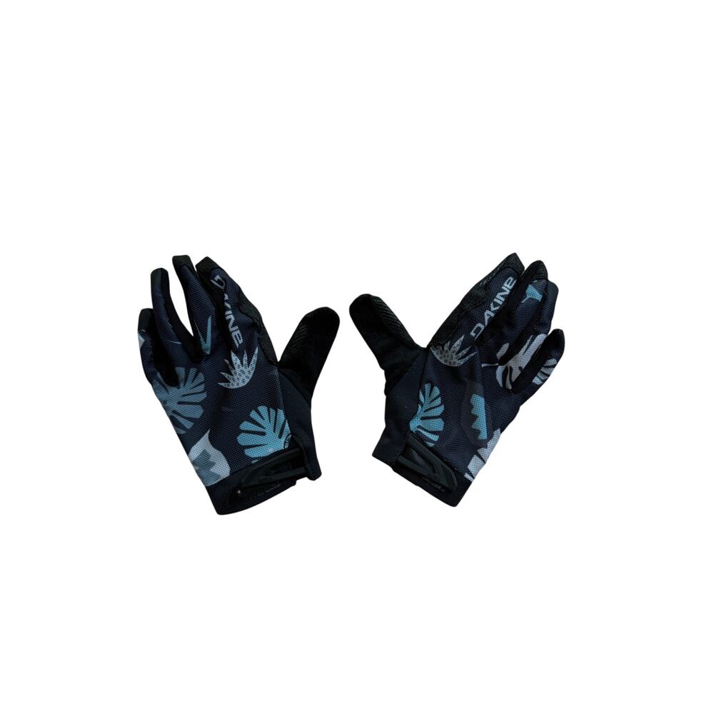 Dakine Aura Women's Full Finger Mountain Bike Gloves Small 6.5 Blue Floral MTB